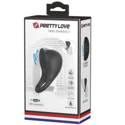 PRETTY LOVE - VIBRIERENDER PENISRING MIT SCHWARZER ZUNGE – Produktansicht 9