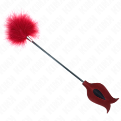 KINK - TICKLE FEATHERS MIT ROSENFÖRMIGEM PADDEL 8 CM – Produktansicht 2