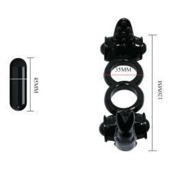 BAILE - SWEET RING DOPPELRING MIT DOPPELHASEN – Produktansicht 3