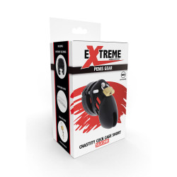 HIDDEN DESIRE - EXTREME KEUSCHHEITSPUMPENKÄFIG AUS SILIKON GRÖSSE S SCHWARZ – Produktansicht 5