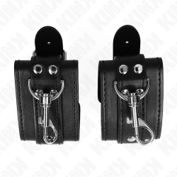 KINK - ABSCHLIEßBARE DUNGEON HANDGELENKSFESSELN SCHWARZ VERSTELLBAR 21-28 CM X 5,5 CM – Produktansicht 4