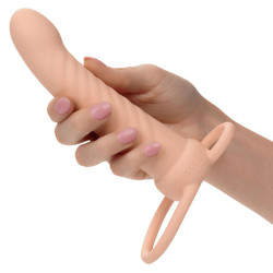 CALEXOTICS - MAXX RIBBED DUAL PENETRATOR 10 VIBRATIONEN FLEISCH – Produktansicht 7