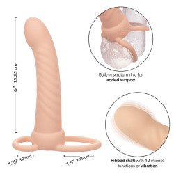 CALEXOTICS - MAXX RIBBED DUAL PENETRATOR 10 VIBRATIONEN FLEISCH – Produktansicht 9