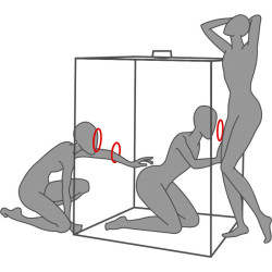 SECRET DOME - KINK CLUB CABIN SCANDALE SCHWARZ & ROT – Produktansicht 7