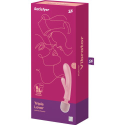 SATISFYER - TRIPLE LOVER RABBIT VIBRATOR MASSAGER – Produktansicht 7