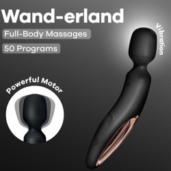 SATISFYER - WAND ERLAND VIBRIERENDES MASSAGER SCHWARZ – Produktansicht 6