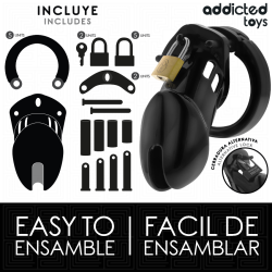 ADDICTED TOYS LOCKED - OBSIDIAN HOLD PENISKÄFIG GRÖSSE M – Produktansicht 5