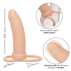 CALEXOTICS - MAXX THICK DUAL PENETRATOR 10 VIBRATIONEN FLEISCH – Produktansicht 4