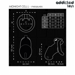 ADDICTED TOYS LOCKED - MINDNIGHT CELL PENISKÄFIG GRÖSSE L – Produktansicht 5