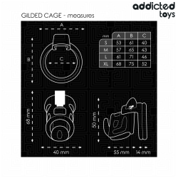 ADDICTED TOYS LOCKED - GILDEN CAGE PENISKÄFIG 8,5 CM – Produktansicht 5