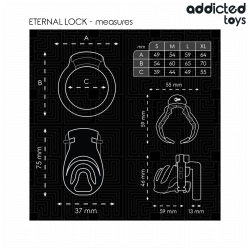 ADDICTED TOYS LOCKED - ETERNAL LOCK PENISKÄFIG 9 CM – Produktansicht 5
