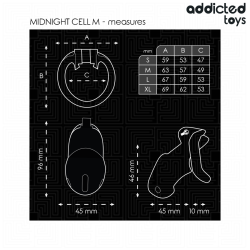 ADDICTED TOYS LOCKED - MINDNIGHT CELL PENIS CAGE GRÖSSE M – Produktansicht 5