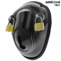 ADDICTED TOYS LOCKED - SCHLÜSSELLOSER PENISKÄFIG 11,5 CM – Produktansicht 2