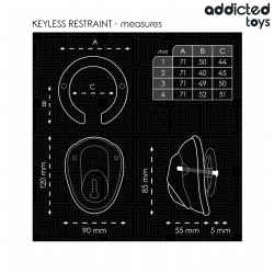 ADDICTED TOYS LOCKED - SCHLÜSSELLOSER PENISKÄFIG 11,5 CM – Produktansicht 5