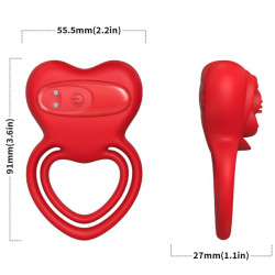 ARMONY - RINGVIBRATOR HERZ ROT – Produktansicht 3