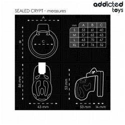 ADDICTED TOYS LOCKED - VERSIEGELTER PENISKÄFIG 8 CM – Produktansicht 5