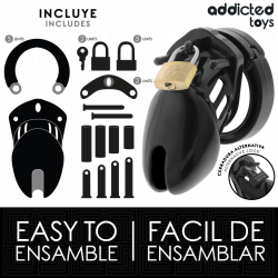 ADDICTED TOYS LOCKED - OBSIDIAN HOLD PENISKÄFIG GRÖSSE S – Produktansicht 4