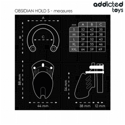 ADDICTED TOYS LOCKED - OBSIDIAN HOLD PENISKÄFIG GRÖSSE S – Produktansicht 5