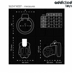 ADDICTED TOYS LOCKED - SILENT KEEP PENISKÄFIG 7,5 CM – Produktansicht 5