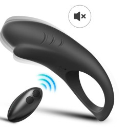 ARMONY - SHARK VIBRATORRING FÜR PAARE FERNBEDIENUNG SCHWARZ – Produktansicht 2