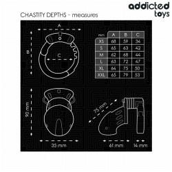 ADDICTED TOYS LOCKED - CHASTITY DEPTHS PENISKÄFIG 7,5 CM – Produktansicht 5