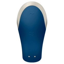 SATISFYER - DOUBLE LOVE LUXURY PARTNER VIBRATOR BLAU – Produktansicht 3