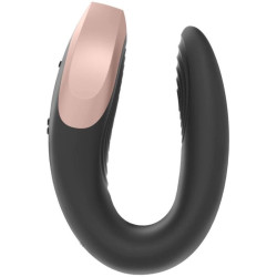 SATISFYER - DOUBLE LOVE LUXURY PARTNER VIBRATOR SCHWARZ – Produktansicht 2
