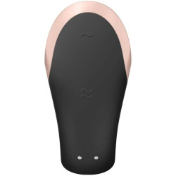 SATISFYER - DOUBLE LOVE LUXURY PARTNER VIBRATOR SCHWARZ – Produktansicht 3