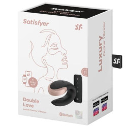 SATISFYER - DOUBLE LOVE LUXURY PARTNER VIBRATOR SCHWARZ – Produktansicht 5