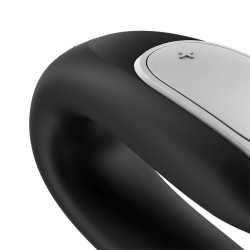 SATISFYER - DOUBLE FUN PARTNER VIBRATOR SCHWARZ – Produktansicht 4