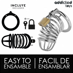 ADDICTED TOYS LOCKED - IRON CELL METALL-PENISKÄFIG GRÖSSE M – Produktansicht 4