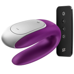 SATISFYER - DOUBLE FUN PARTNER VIBRATOR LILA – Produktansicht 2