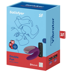 SATISFYER - DOUBLE FUN PARTNER VIBRATOR LILA – Produktansicht 6