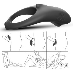 ARMONY - SHARK VIBRATORRING FÜR PAARE FERNBEDIENUNG SCHWARZ – Produktansicht 5