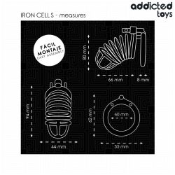 ADDICTED TOYS LOCKED - IRON CELL METALL-PENISKÄFIG 4 CM GRÖSSE S – Produktansicht 5