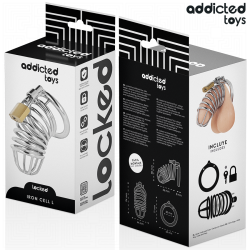 ADDICTED TOYS LOCKED - IRON CELL METALL-PENISKÄFIG 5 CM GRÖSSE L – Produktansicht 6