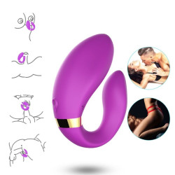 ARMONY - CRESCENT VIBRATOR FÜR PAARE, FERNBEDIENUNG, LILA – Produktansicht 2