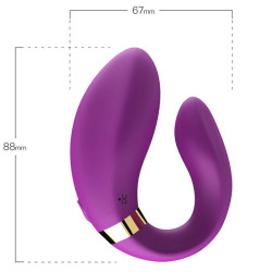 ARMONY - CRESCENT VIBRATOR FÜR PAARE, FERNBEDIENUNG, LILA – Produktansicht 3