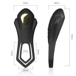 ARMONY - ROADSTER VIBRATOR DOPPELRING-FERNBEDIENUNG SCHWARZ – Produktansicht 3
