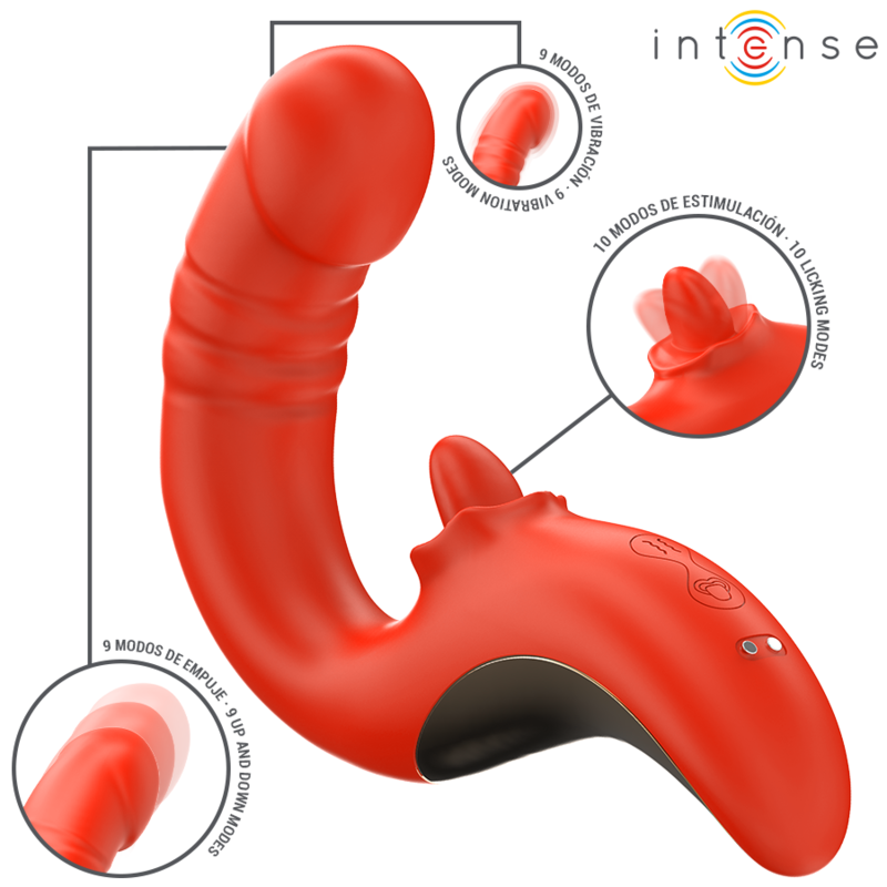 INTENSE - PAULINA VIBRATOR UND STIMULATOR IN U-FORM ROT – D-242088