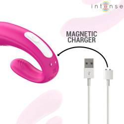 INTENSE - JANET DOPPELTER U-FÖRMIGER STIMULATOR UND VIBRATOR MIT FERNBEDIENUNG ROSA – Produktansicht 8