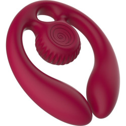 SNAIL VIBE - GIZI DUO PAARSTIMULATOR FERNBEDIENUNG BURGUND – Produktansicht 2