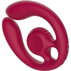 SNAIL VIBE - GIZI DUO PAARSTIMULATOR FERNBEDIENUNG BURGUND – Produktansicht 3