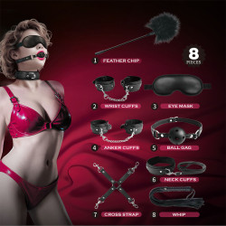 PRETTY LOVE - 8-TEILIGES BDSM-SET SCHWARZ – Produktansicht 11