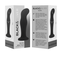 BLACK&SILVER - SEAN PLUG ANAL PREMIUM SILIKON SCHWARZ – Produktansicht 5