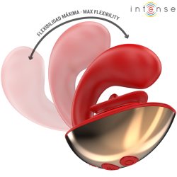 INTENSE - MARIAH VIBRATOR & STIMULATOR IN U-FORM 10 VIBRATIONEN ROT – Produktansicht 3