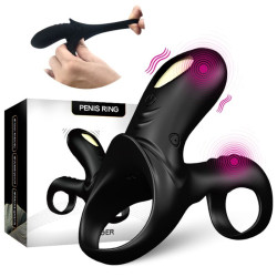 ARMONY - RANGER DOPPELVIBRATORRING FÜR PAARE SCHWARZ – Produktansicht 5