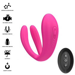 INTENSE - JULIA DOPPELVIBRATOR-KLEMMENSTIMULATOR MIT FERNBEDIENUNG – Produktansicht 2