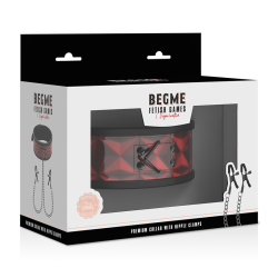 BEGME - RED EDITION HALSBAND MIT NIPPELKLEMMEN MIT NEOPRENFUTTER – Produktansicht 7