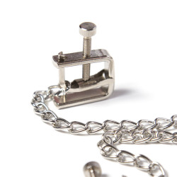 OHMAMA FETISH - METALLSCHRAUBENKLEMMEN MIT KETTE – Produktansicht 3